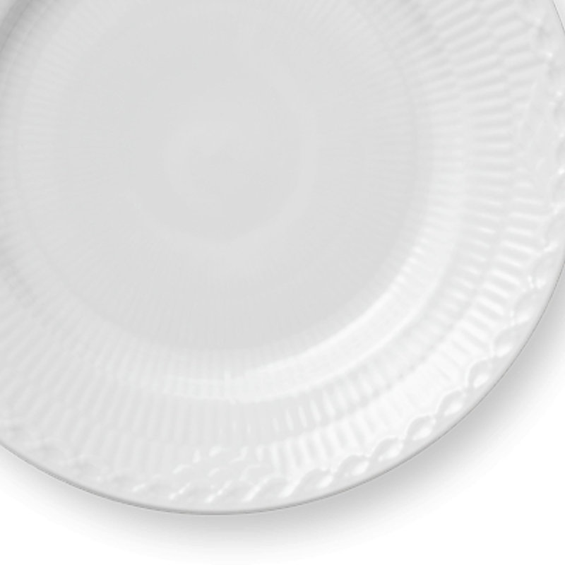 White Fluted Half Lace Royal Copenhagen 6.6929" Appetizer Plate