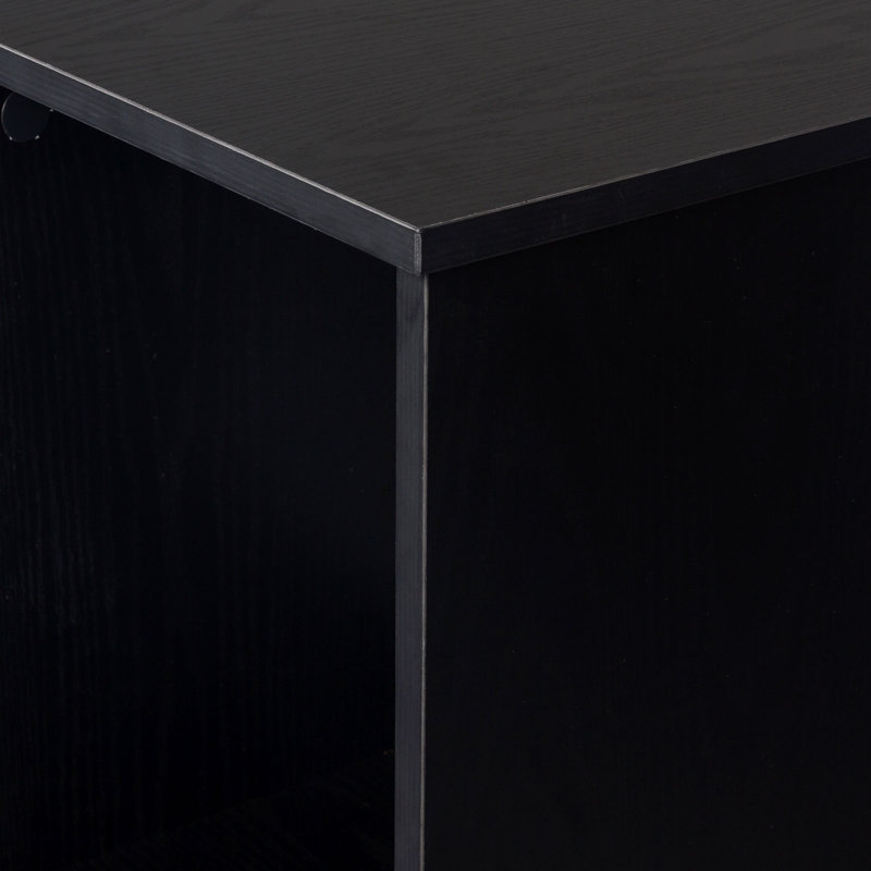 Metal Base Writing Desk, Black, Black