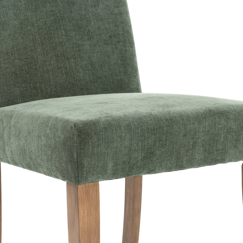 Chaise rembourrée en bois, Vert