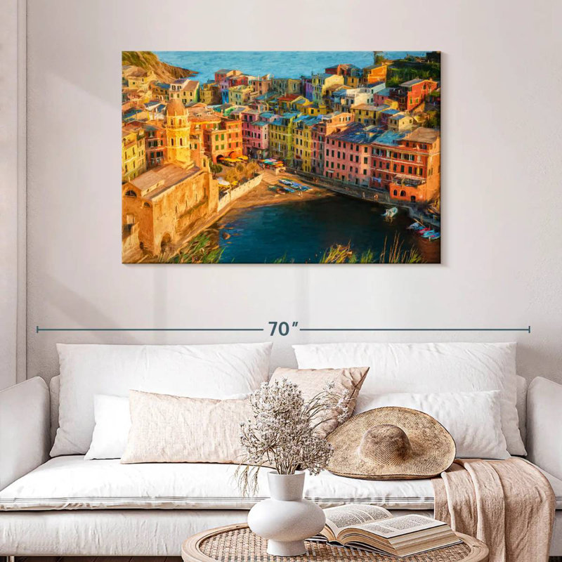 Gillard Vernazza incroyable dans les Cinque Terre, H 30 po x l 45 po