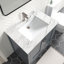 Ensemble de meuble-lavabo autoportant gris anthracite avec plateau en marbre de Carrare 30 po Anvay-1342386984-1348617331