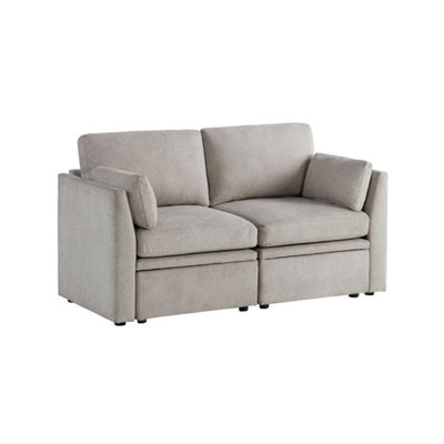 Causeuse modulaire en tissu 2 pièces