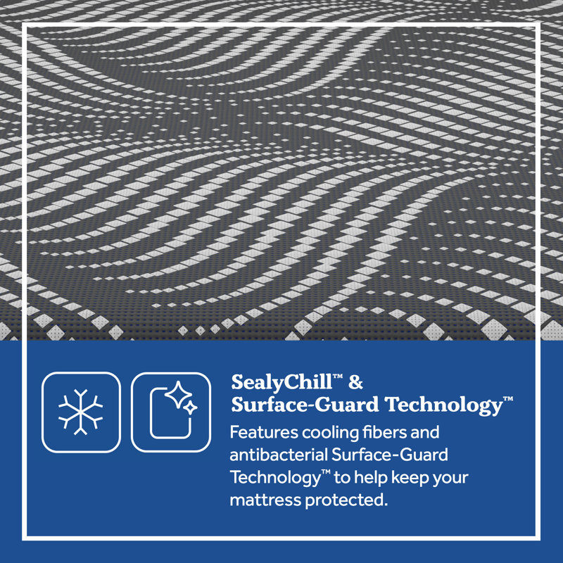 SealyCool Plush 14" Hybrid Queen Mattress with Gel Memory Foam