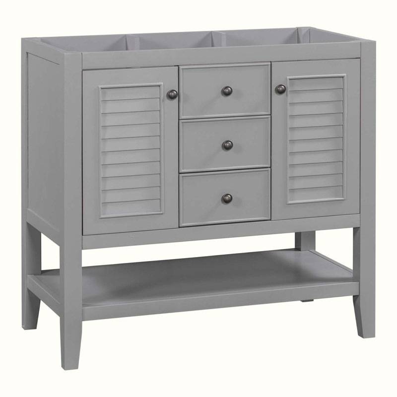 Base de meuble-lavabo simple 35 po seulement, Gris