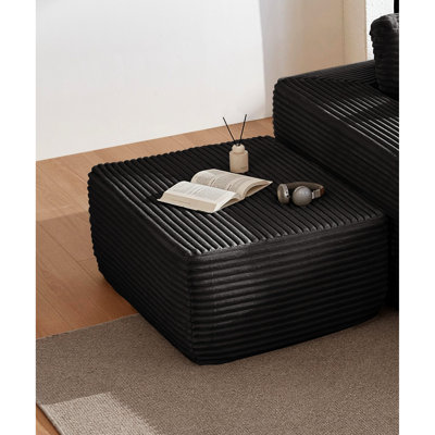 Canapé-lit modulaire réversible gris, sans assemblage requis, 373 - 001, option de chambre à coucher de 17,02 po de hauteur avec méridienne confortable, velours côtelé doux, largeur 29,66 po