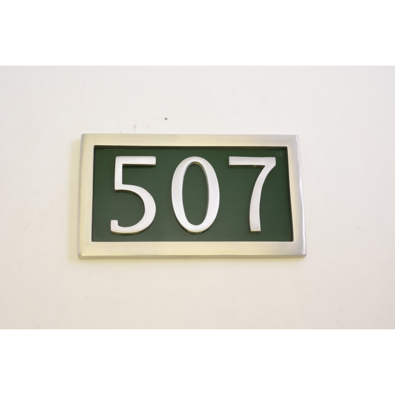 Address Plaque Frame, Classic Green, Yes