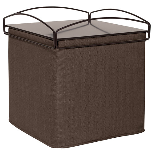 Contreras Upholstered Ottoman, Chocolate