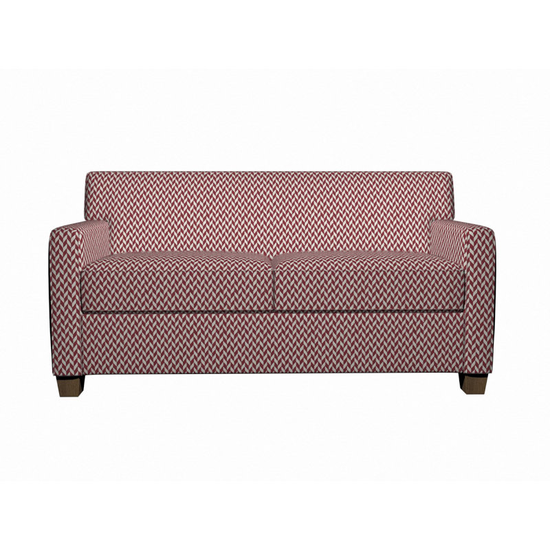 Tissu en lin chevrons, Rouge