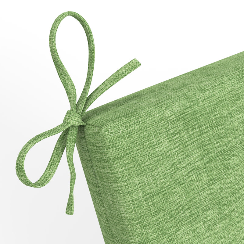 Coussin de chaise à dossier divisé 1 pièce intérieur / extérieur avec attaches Latitude Run®, Multicolore