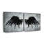«Black Fallen Angel Wings», reproduction sur toile-315325403
