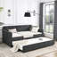 Lit de jour simple avec canapé-lit capitonné de taille simple avec accoudoirs ondulés (80,5 po x 44,5 po x 33,5 po)