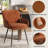 Upholstered Chenille Dining Chairs With Metal Legs (Set of 2)-884257768
