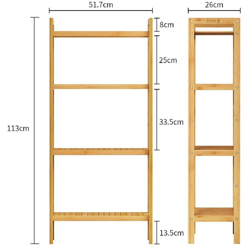 Goyette Solid Wood Freestanding Bathroom Shelves