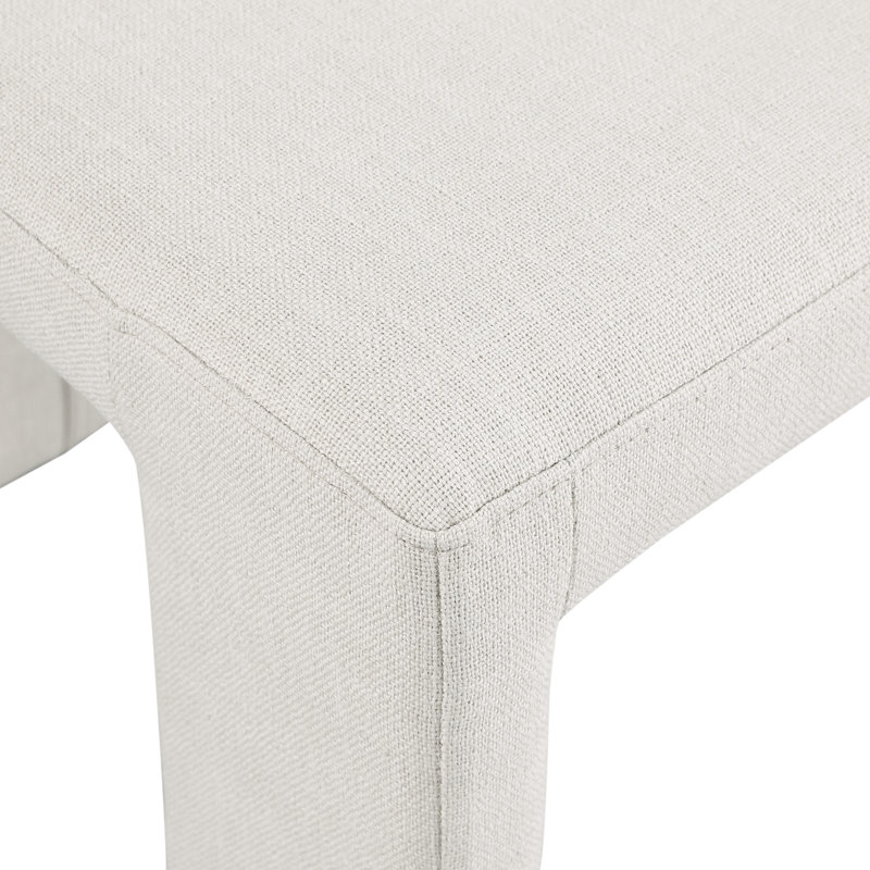 Chaise Ivenita, Tissu crème texturé en lin