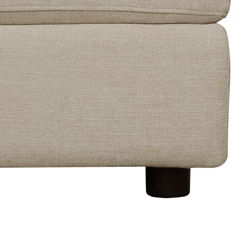 Repose-pieds standard carré de 35 po Arrollo, 100% polyester sable