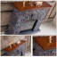 Foyer électrique en bois massif gris Drak