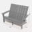 Modern All-Weather Adirondack Outdoor Loveseat For Patio, Garden, Deck, Porch, Or Backyard Seating-114065148