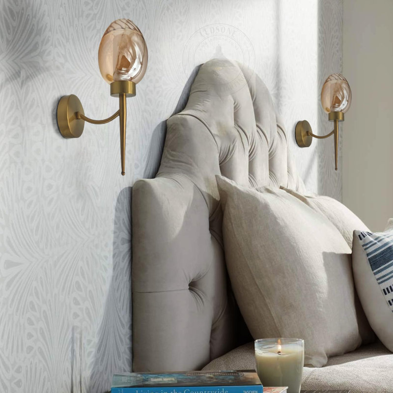 Aletris Glass LED Armed Sconce, No