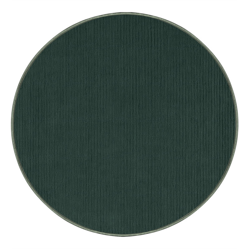 Tapis vert uni lavable à la machine, Rond 4 pi