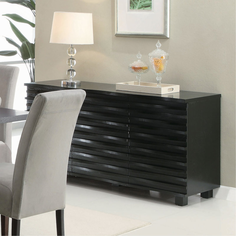 Server Black 3 Drawers