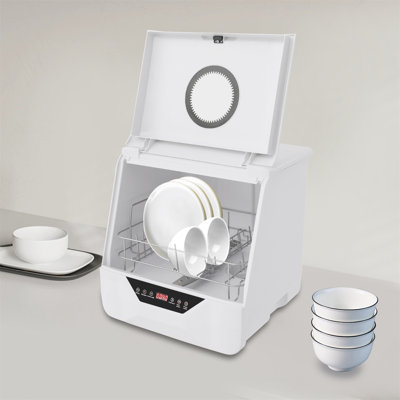 Portable Countertop Dishwasher With 4 Wash Modes
