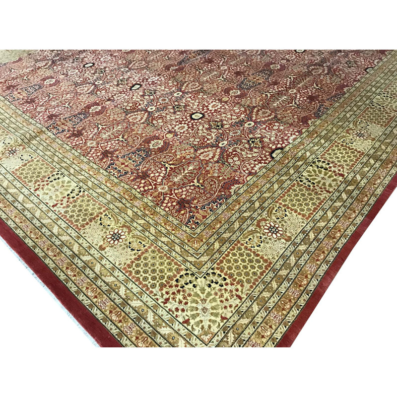 Hand-Knotted High-Quality Brown and Beige Area Rug