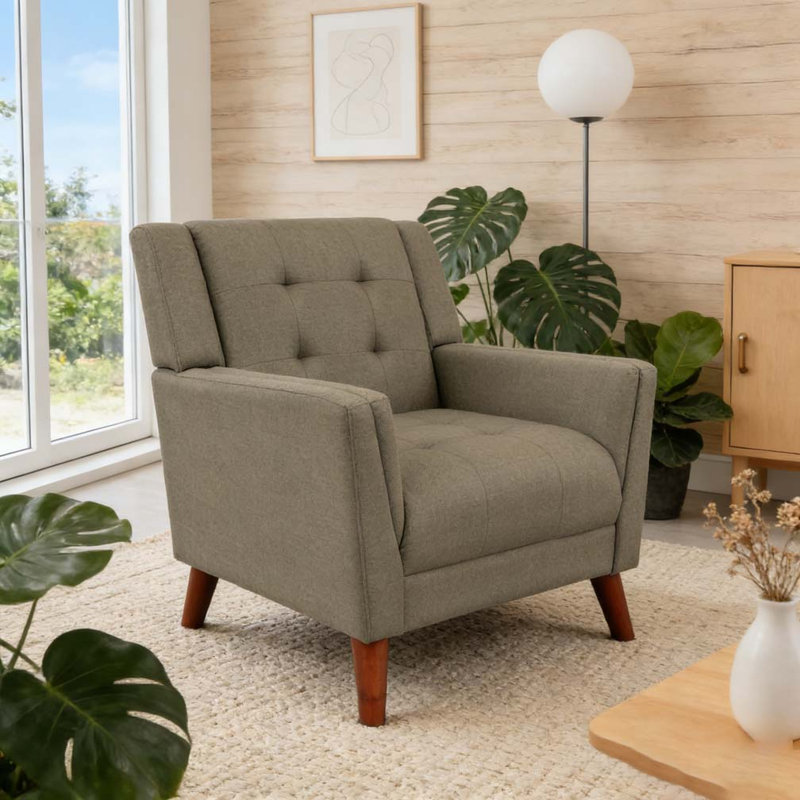 Fauteuil rembourré, Moka