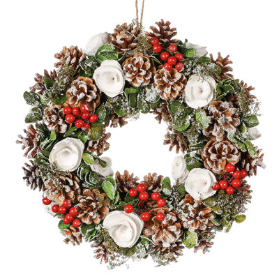 Handcrafted Pinecones 36 cm Artificial Wreath