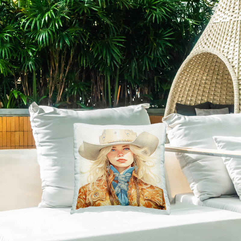 Paisley Outdoor Throw Pillow