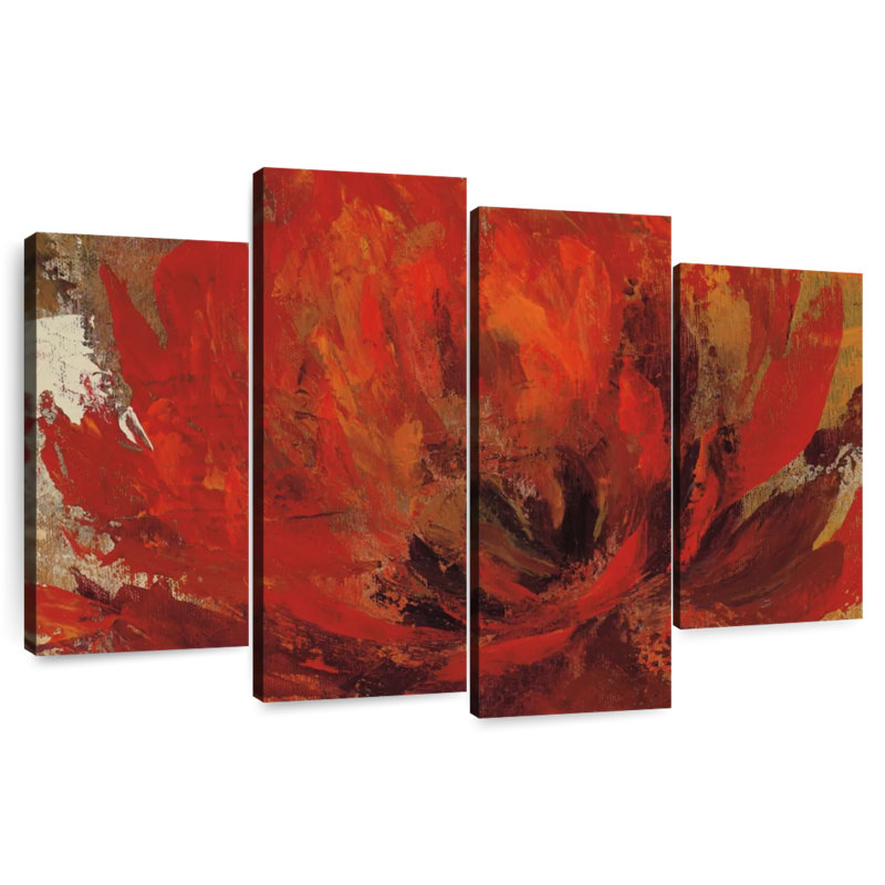 Harnek Fiery Dahlias II, 27" H x 43" W