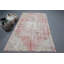 Tapis turc Oushak tissé à la main dans un style bohémien parfait pour décorer le plancher d'un salon