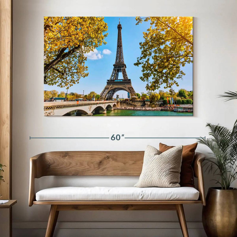 Paris Eiffel Tower In Spring, 34" H x 51" W