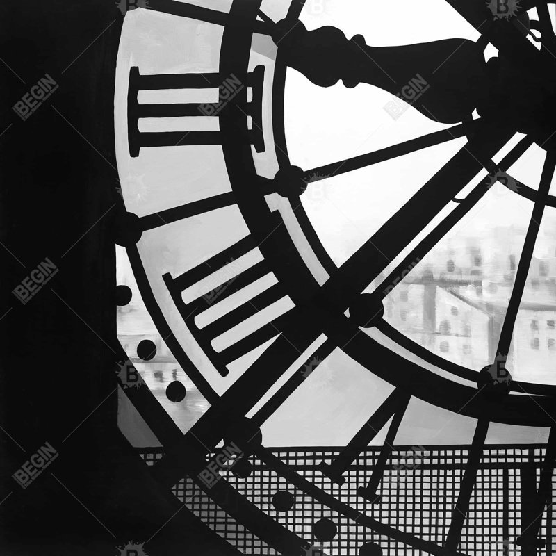 "Horloge au musée d'Orsay" sur toile