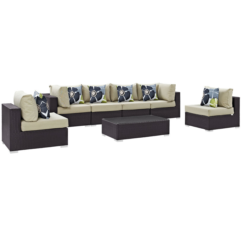 Ensemble modulaire d'extérieur 7 pièces Convene, Beige