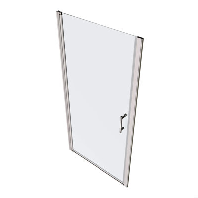 1 3/8" Adjustment,Universal Pivot Shower Door, Open Outside, With 1/4" Tempered Glass