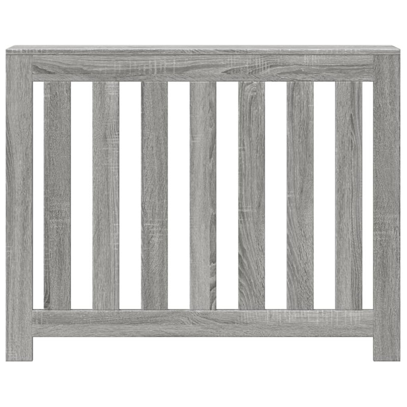 Small Radiator Cover, Grey Sonoma, 104 x 20 x 82 cm, Vertical Slats
