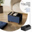 Banc repose-pieds en velours avec rangement amovible Nestl-132127316-132127319