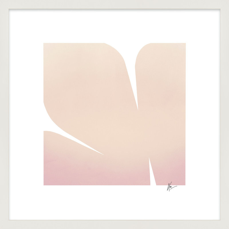 Clouds Painting by Lee Lessem, 16" H x 16" W x 1.25" D, Pink/White, White