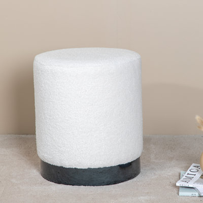 Hosea 35cm Wide Round Pouf Ottoman