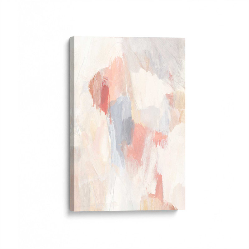 Toile tendue abstraite douce rosée et crème II, H 36 po x l 24 po, Wrapped Canvas