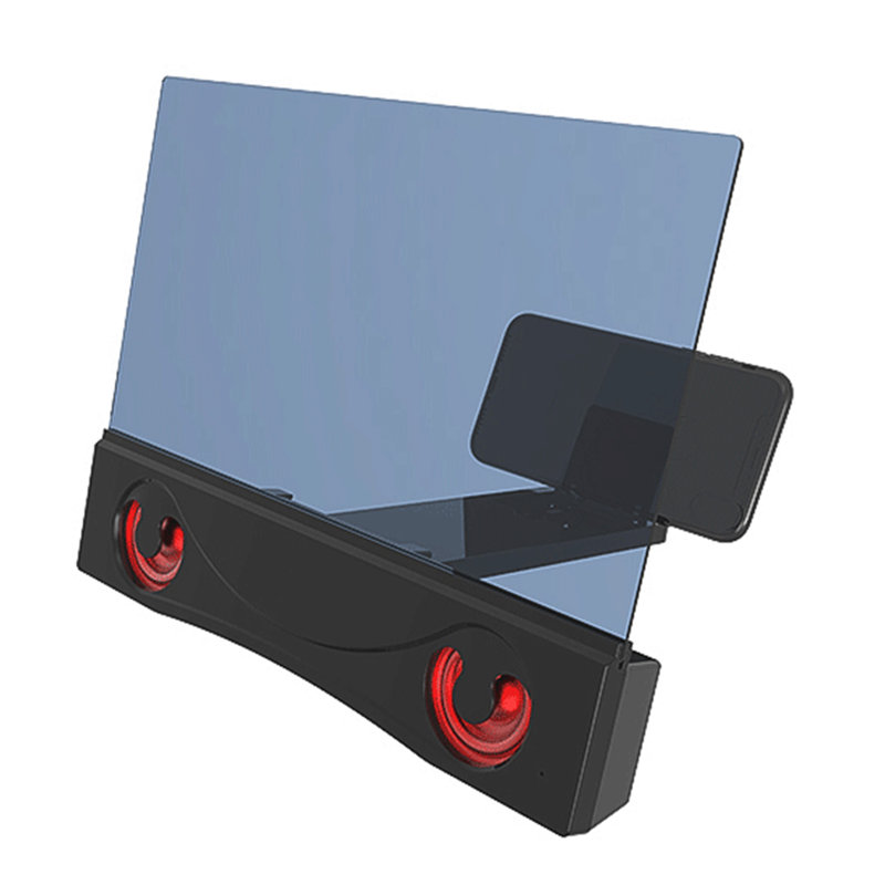 12-inch Phone Screen Magnifier 3D Bracket with Bluetooth-compatible Stereo Speaker