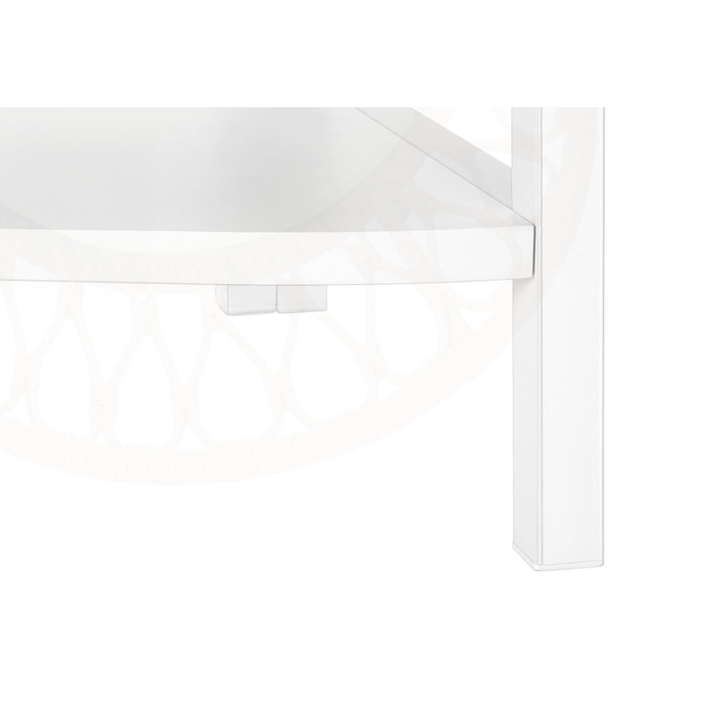 Bibliothèque d'angle à 4 niveaux, design moderne pour le bureau et la chambre à coucher, solution de rangement peu encombrante