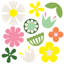 Retro Flower Wall Decal