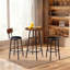 Ensemble 3 pièces de table de bar ronde et chaises