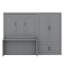 Grand lit escamotable mural avec placard-943418743