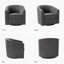 Fauteuil demi-tonneau pivotant Amiir avec ressorts ensachés intégrés-1823835399