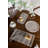 12X6" Rectangular Gray Marble Tray With Raised Edges