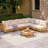 All-Weather Wicker 6 - Person Modular Patio Conversation Sets with Cushions-412861892