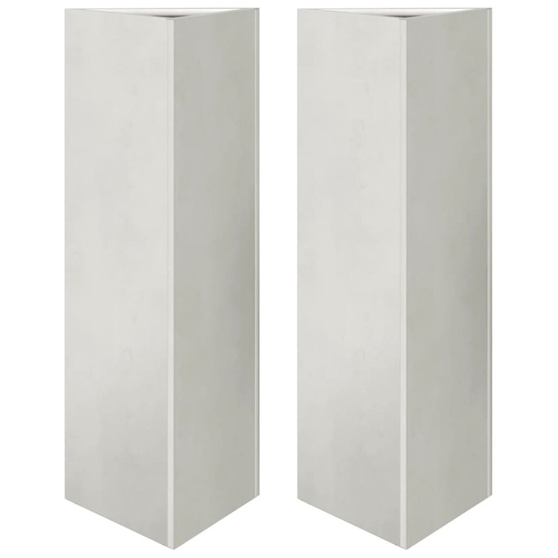  Ensemble de 2 jardinières Garden, H 29,5 po x l 11,8 po x P 10,2 po, Argent argent