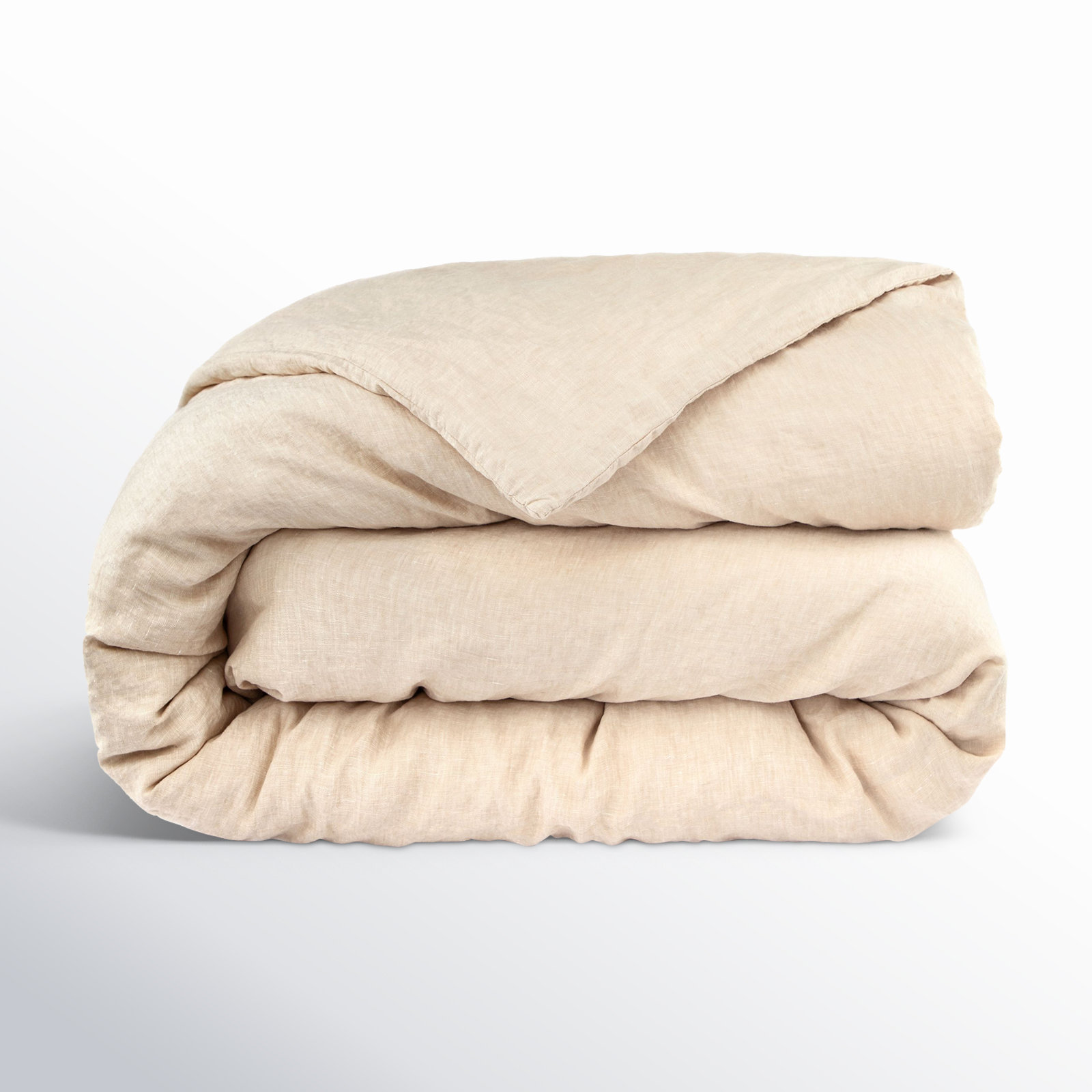 100% French Linen Duvet Cover, Putty Heather, King Duvet Cover
